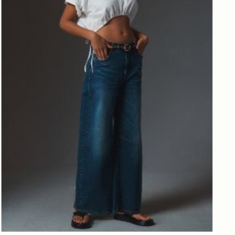 PILCRO BOWED SLOUCH HIGH-RISE TAPER JEANS sz 23 Tall. OUT OF STOCK ONLIN… - Picture 7 of 14